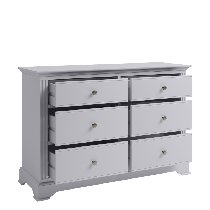 DC BP 6 Drawer Chest of Drawers Moonlight Grey